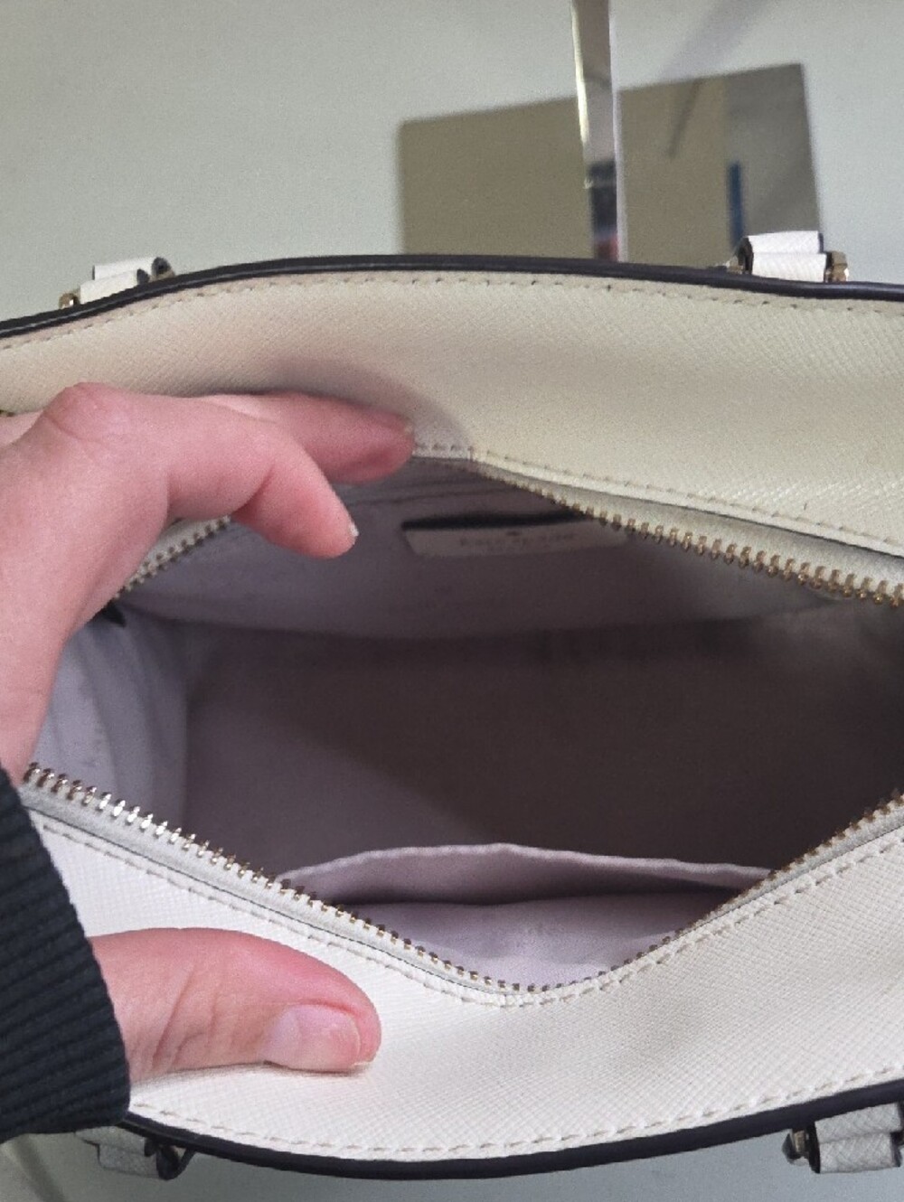 kate spade White Studded Leather Satchel with Matching Wallet - Picture 3 of 11